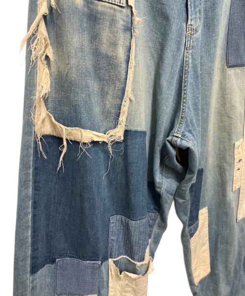 ANREALAGE（アンリアレイジ）ANREALAGE (アンリアレイジ) パッチワークデニムパンツ インディゴ サイズ:48の古着・服飾アイテム