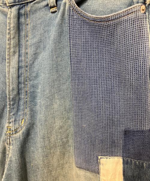 ANREALAGE（アンリアレイジ）ANREALAGE (アンリアレイジ) パッチワークデニムパンツ インディゴ サイズ:48の古着・服飾アイテム