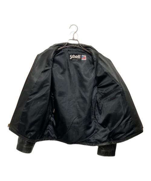 Schott（ショット）Schott (ショット) レザージャケット ブラック サイズ:38の古着・服飾アイテム