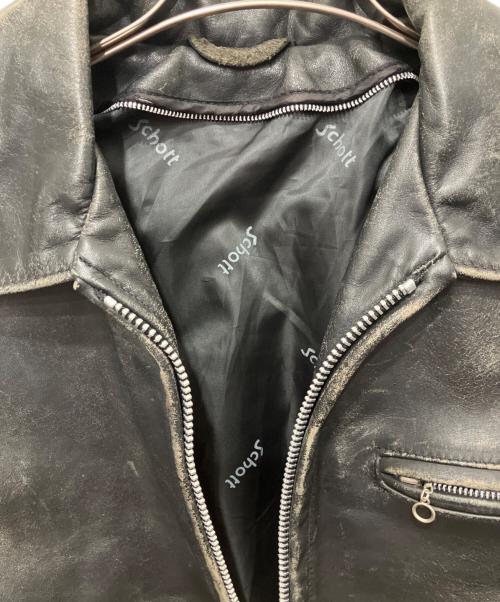 Schott（ショット）Schott (ショット) レザージャケット ブラック サイズ:38の古着・服飾アイテム
