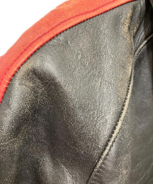 Schott（ショット）Schott (ショット) レザーライダースジャケット ブラック×レッド サイズ:38の古着・服飾アイテム