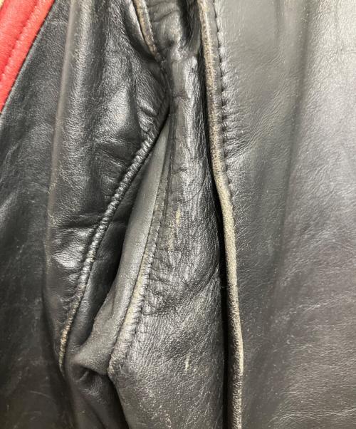 Schott（ショット）Schott (ショット) レザーライダースジャケット ブラック×レッド サイズ:38の古着・服飾アイテム