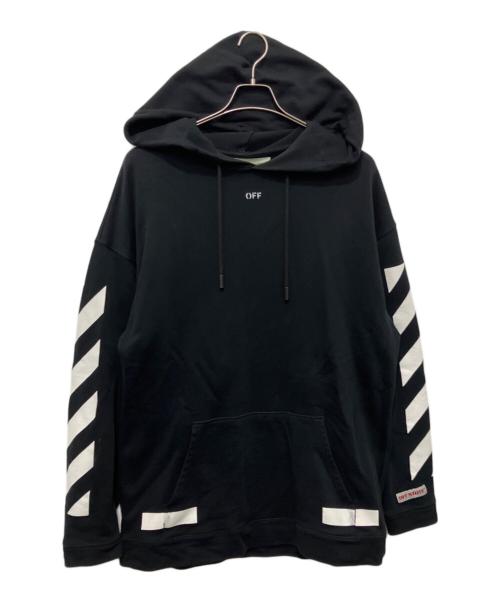 OFFWHITE（オフホワイト）OFFWHITE (オフホワイト) Diagonal Arrows Hoodie ブラック サイズ:Mの古着・服飾アイテム
