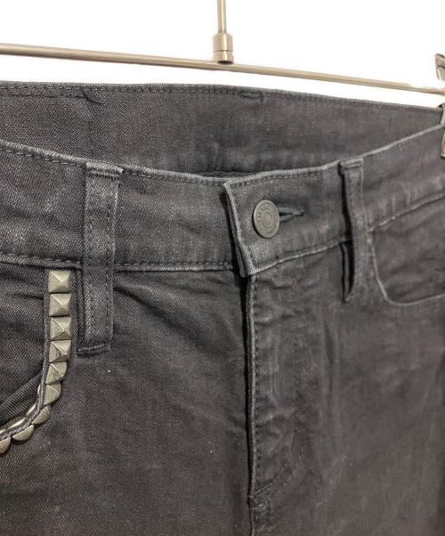 Hysteric Glamour（ヒステリックグラマー）Hysteric Glamour (ヒステリックグラマー) スタッズスキニーブラックデニムパンツ ブラック サイズ:Ｗ25　（63.5ｃm）の古着・服飾アイテム