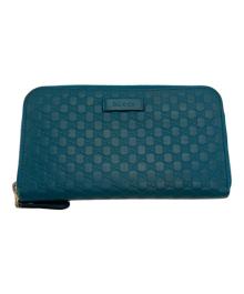 GUCCI（グッチ）の古着「ラウンドジップウォレット」｜ブルー