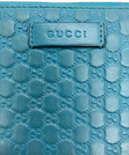 GUCCI（グッチ）GUCCI (グッチ) ラウンドジップウォレット ブルーの古着・服飾アイテム