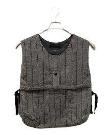 Engineered Garments（エンジニアド ガーメンツ）の古着「Newsboy Vest Wool Striped HB」｜グレー