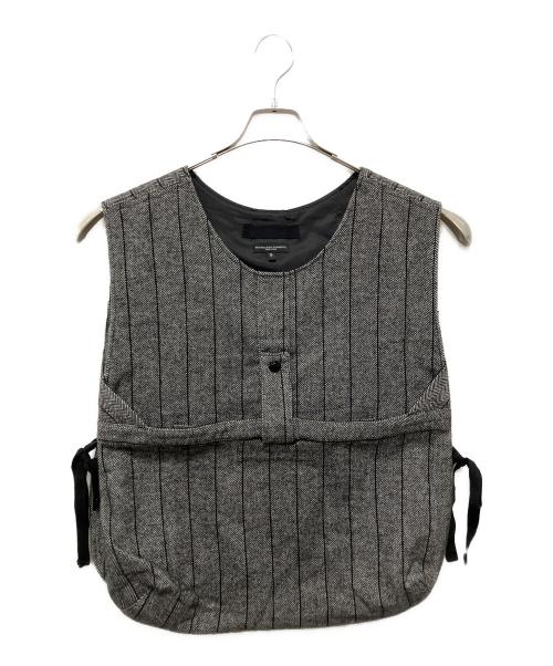 Engineered Garments（エンジニアド ガーメンツ）Engineered Garments (エンジニアド ガーメンツ) Newsboy Vest Wool Striped HB グレー サイズ:Sの古着・服飾アイテム