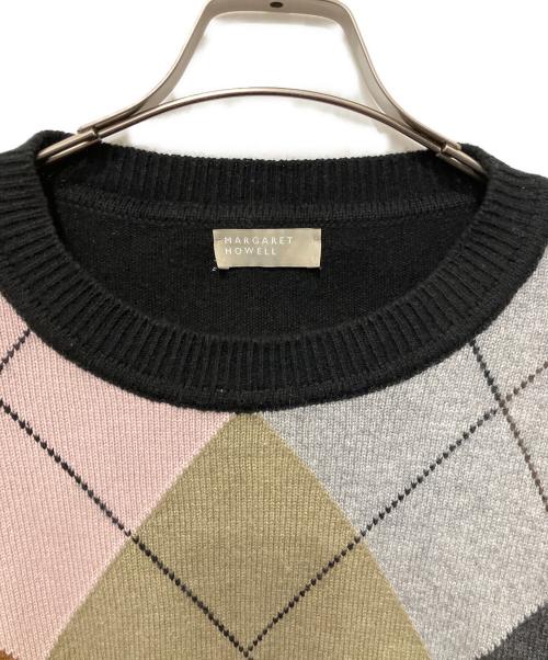 MARGARET HOWELL（マーガレットハウエル）MARGARET HOWELL (マーガレットハウエル) MERINO CASHMERE ARGYLE マルチカラー サイズ:2の古着・服飾アイテム