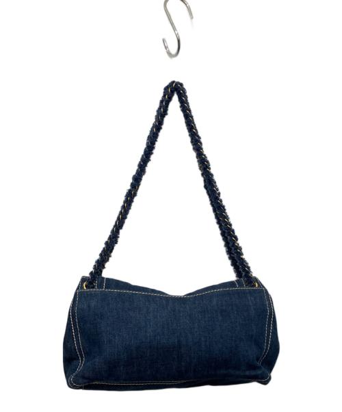 PRADA（プラダ）PRADA (プラダ) Double-Chain Shoulder Bag Denime インディゴの古着・服飾アイテム
