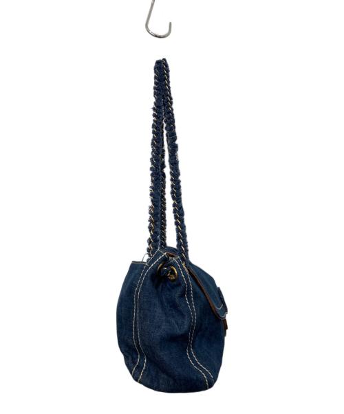 PRADA（プラダ）PRADA (プラダ) Double-Chain Shoulder Bag Denime インディゴの古着・服飾アイテム