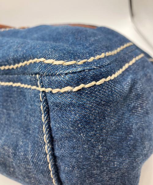 PRADA（プラダ）PRADA (プラダ) Double-Chain Shoulder Bag Denime インディゴの古着・服飾アイテム