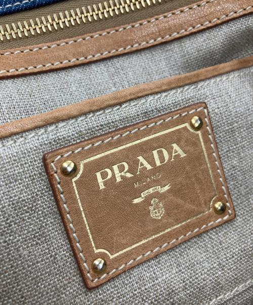 PRADA（プラダ）PRADA (プラダ) Double-Chain Shoulder Bag Denime インディゴの古着・服飾アイテム