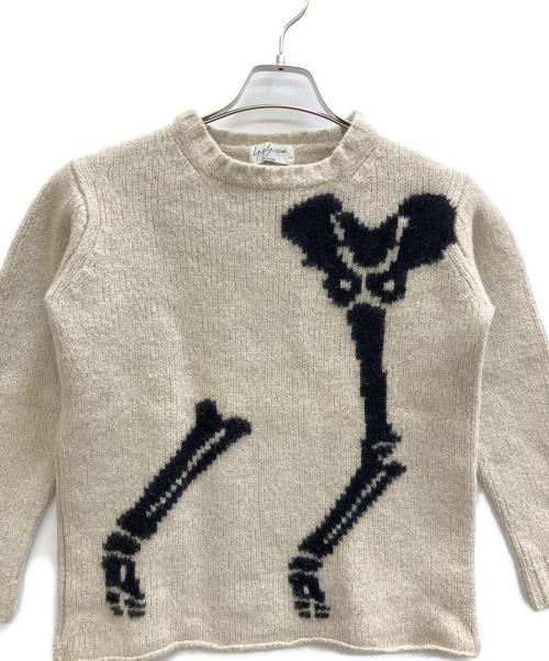 Yohji Yamamoto pour homme（ヨウジヤマモト プールオム）Yohji Yamamoto pour homme (ヨウジヤマモト プールオム) ボーンニット アイボリー サイズ:2の古着・服飾アイテム