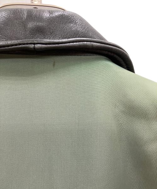CREEKS（CREEKS）CREEKS (CREEKS) レザー切替ライダースジャケット ブラック×カーキ サイズ:Mの古着・服飾アイテム