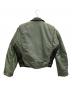 CREEKS (CREEKS) レザー切替ライダースジャケット ブラック×カーキ サイズ:M：10000円