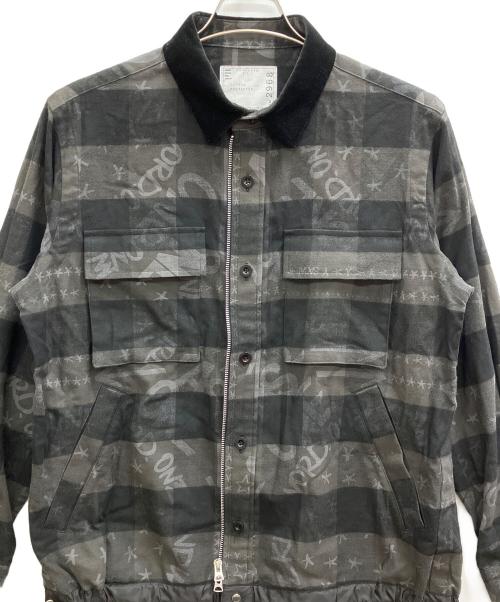 sacai（サカイ）sacai (サカイ) Eric Haze (エリック・ヘイズ) Buffalo Check shirt グレー×ブラック サイズ:1の古着・服飾アイテム
