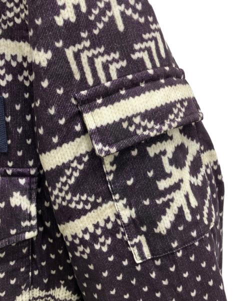 sacai（サカイ）sacai (サカイ) Cowichan Knit Blouson パープル サイズ:2の古着・服飾アイテム