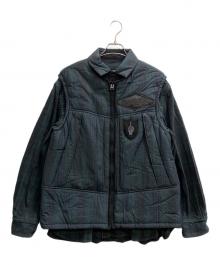 sacai（サカイ）の古着「Gonz Multi Patch Plaid Shirt」｜グリーン