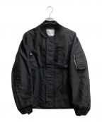 sacaiサカイ）の古着「Nylon Twill x Grosgrain Blouson」｜ブラック