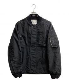 sacai（サカイ）の古着「Nylon Twill x Grosgrain Blouson」｜ブラック