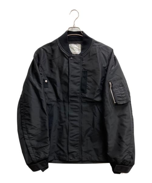sacai（サカイ）sacai (サカイ) Nylon Twill x Grosgrain Blouson ブラック サイズ:2の古着・服飾アイテム