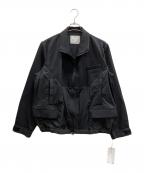 sacaiサカイ）の古着「Matelasse Twill Mix Jacket」｜ブラック