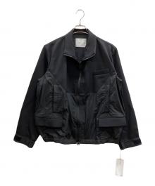 sacai（サカイ）の古着「Matelasse Twill Mix Jacket」｜ブラック