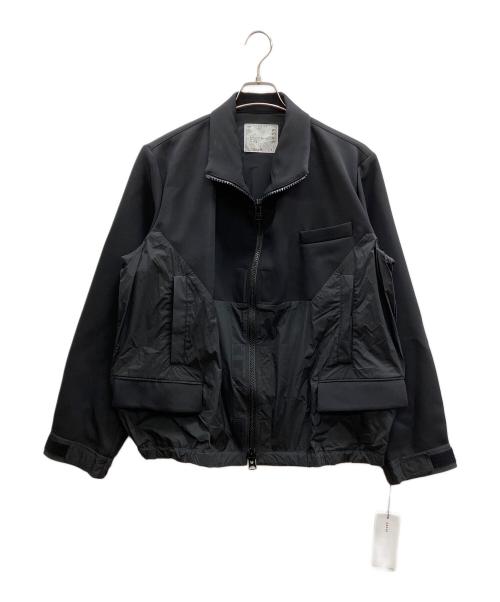 sacai（サカイ）sacai (サカイ) Matelasse Twill Mix Jacket ブラック サイズ:2の古着・服飾アイテム