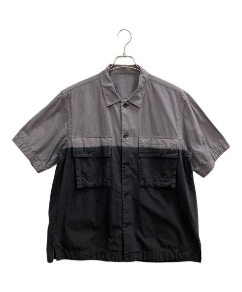 sacai（サカイ）sacai (サカイ) Garment Dye ツートンカラーシャツ ブラック×グレー サイズ:2の古着・服飾アイテム