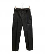 sacai×WTAPSサカイ×ダブルタップス）の古着「Cotton Back Satin Pants」｜ブラック