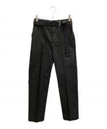 sacai×WTAPS（サカイ×ダブルタップス）の古着「Cotton Back Satin Pants」｜ブラック