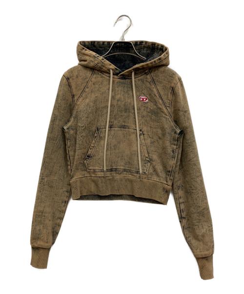 DIESEL（ディーゼル）DIESEL (ディーゼル) オーバーダイプルオーバースウェット ブラウン サイズ:Sの古着・服飾アイテム