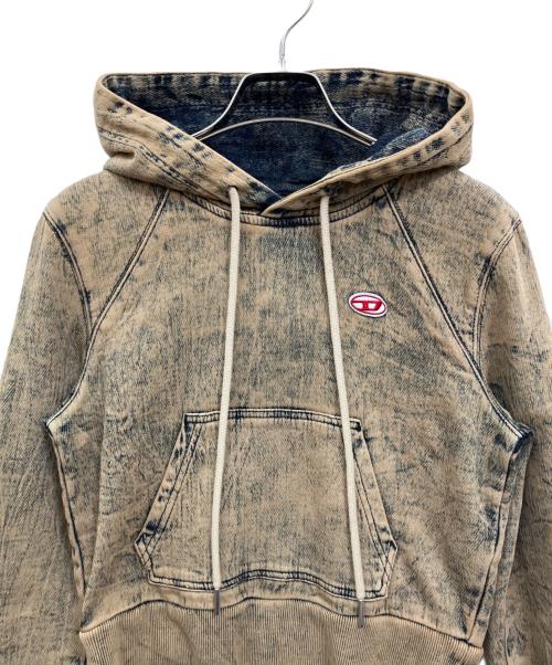 DIESEL（ディーゼル）DIESEL (ディーゼル) オーバーダイプルオーバースウェット ブラウン サイズ:Sの古着・服飾アイテム