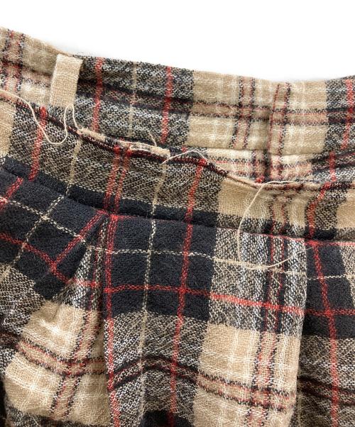 rurumu:（ルルムウ）rurumu: (ルルムウ) drawstring check skirt pants/ドローストリング チェック スカート パンツ ブラウン サイズ:Sの古着・服飾アイテム