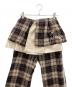 rurumu: (ルルムウ) drawstring check skirt pants/ドローストリング チェック スカート パンツ ブラウン サイズ:S：22000円