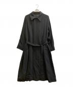 LIDnMリドム）の古着「T/W KERSEY BALMACAAN COAT」｜ブラック