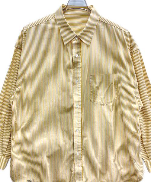 FreshService（フレッシュサービス）FreshService (フレッシュサービス) ストライプシャツ イエロー サイズ:Mの古着・服飾アイテム