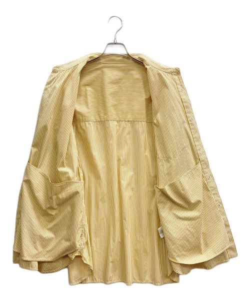 FreshService（フレッシュサービス）FreshService (フレッシュサービス) ストライプシャツ イエロー サイズ:Mの古着・服飾アイテム