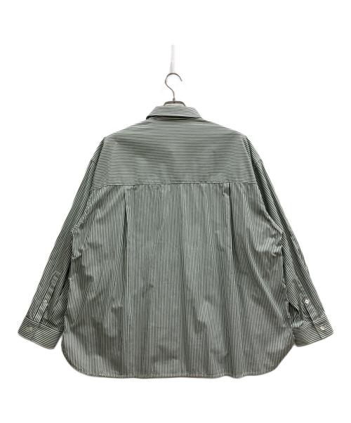 FreshService（フレッシュサービス）FreshService (フレッシュサービス) ストライプシャツ グリーン サイズ:Mの古着・服飾アイテム