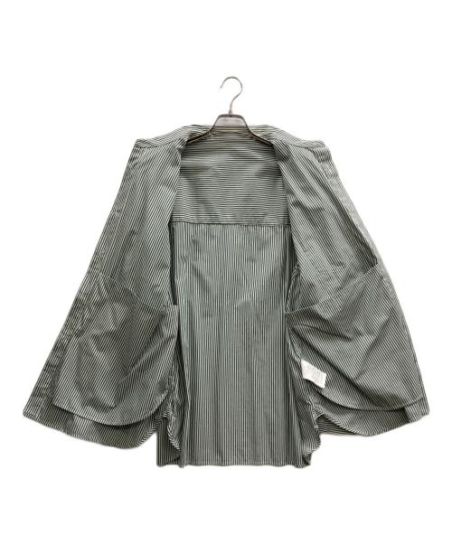 FreshService（フレッシュサービス）FreshService (フレッシュサービス) ストライプシャツ グリーン サイズ:Mの古着・服飾アイテム