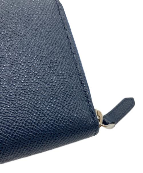 BVLGARI（ブルガリ）BVLGARI (ブルガリ) ラウンドファスナーウォレット ネイビーの古着・服飾アイテム