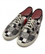 VANSヴァンズ）の古着「花柄ローカットスニーカー」｜ブラック×ピンク