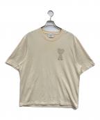 AMI Alexandre Mattiussiアミアレクサンドルマテュッシ）の古着「ハートロゴTシャツ」｜ベージュ