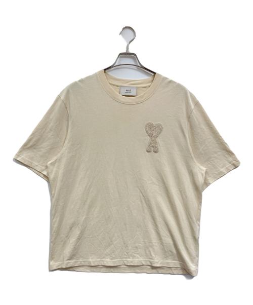 AMI Alexandre Mattiussi（アミアレクサンドルマテュッシ）AMI Alexandre Mattiussi (アミアレクサンドルマテュッシ) ハートロゴTシャツ ベージュ サイズ:Mの古着・服飾アイテム