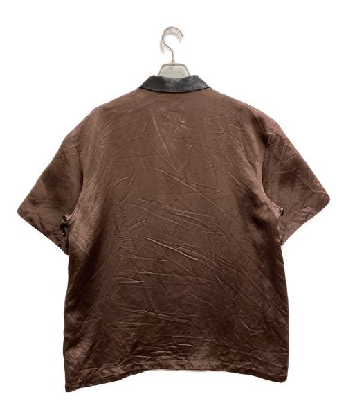 SUPREME（シュプリーム）Supreme (シュプリーム) SATIN ZIP UP WORK SHIRT ブラウン サイズ:Lの古着・服飾アイテム