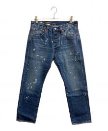 LEVI'S PReMIUM（リーバイス プレミアム）の古着「501ペイント加工デニムパンツ」｜インディゴ