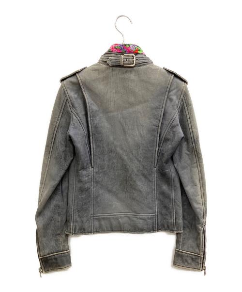 DOLCE & GABBANA（ドルチェ＆ガッバーナ）DOLCE & GABBANA (ドルチェ＆ガッバーナ) ラムスキンシングルライダースジャケット ブラック サイズ:38の古着・服飾アイテム