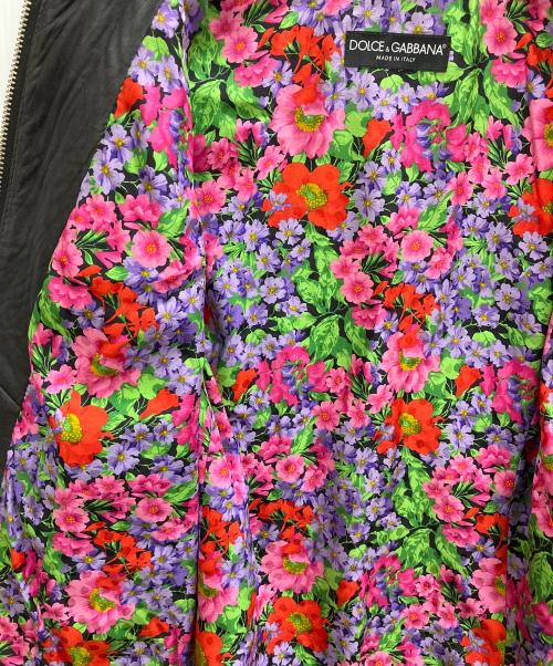 DOLCE & GABBANA（ドルチェ＆ガッバーナ）DOLCE & GABBANA (ドルチェ＆ガッバーナ) ラムスキンシングルライダースジャケット ブラック サイズ:38の古着・服飾アイテム