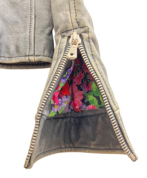 DOLCE & GABBANA（ドルチェ＆ガッバーナ）DOLCE & GABBANA (ドルチェ＆ガッバーナ) ラムスキンシングルライダースジャケット ブラック サイズ:38の古着・服飾アイテム